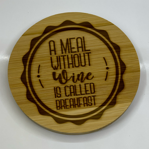 Sip, Savor & Smile: The Witty Engraved Wooden Wine Coaster Collection