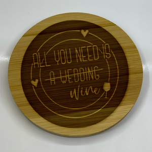 Celebrating Love & Laughter: The Engraved Wooden Wedding & Relationship Coaster Collection