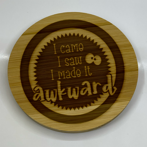 Unleash Your Inner Sarcasm: The Hilarious Engraved Wooden Coaster Collection