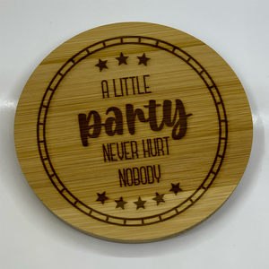 Celebrating Love & Laughter: The Engraved Wooden Wedding & Relationship Coaster Collection