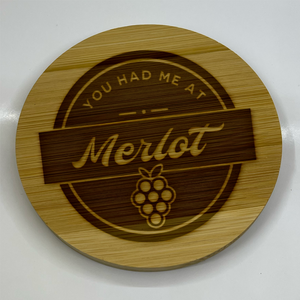 Sip, Savor & Smile: The Witty Engraved Wooden Wine Coaster Collection