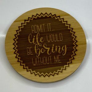 Celebrating Love & Laughter: The Engraved Wooden Wedding & Relationship Coaster Collection