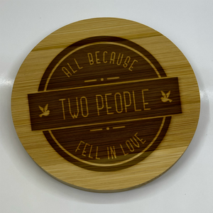 Celebrating Love & Laughter: The Engraved Wooden Wedding & Relationship Coaster Collection