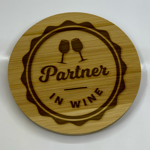 Sip, Savor & Smile: The Witty Engraved Wooden Wine Coaster Collection